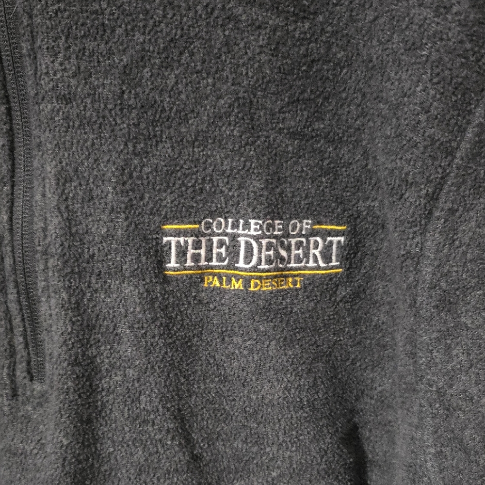 MV Sport Womens Charcoal 3/4 Zip-Up Sweater College Of The Desert (W486)